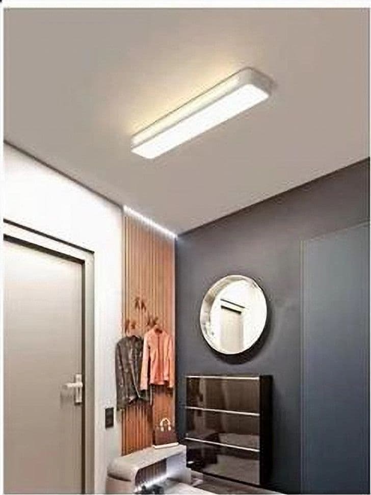 PLAFONIERA LED 16W MODERNO BIANCO SOFFITTO RETTANGOLARE STRISCIA LUCE 6500K 50187 - 6