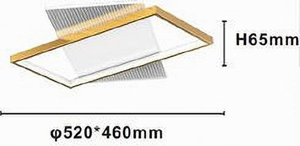 PLAFONIERA LED 32 WATT RETTANGOLARE ORO LAMPADARIO DA SOFFITTO LUCE FREDDA 71064 - 5