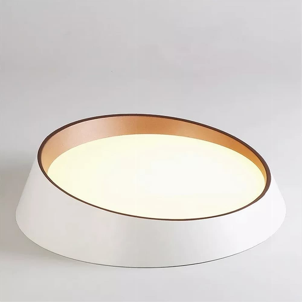 PLAFONIERA LED 68W BIANCO ORO LAMPADARIO SOFFITTO TONDO IRREGOLARE LUCE NATURALE 32781 - 6