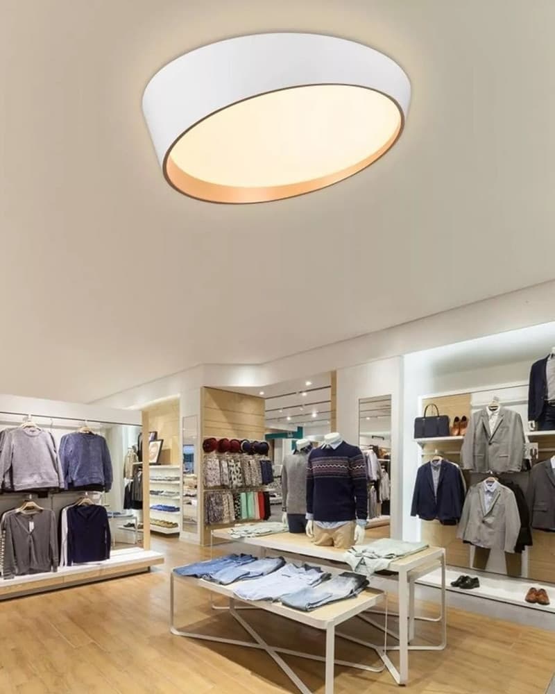 PLAFONIERA LED 68W BIANCO ORO LAMPADARIO SOFFITTO TONDO IRREGOLARE LUCE NATURALE 32781 - 8