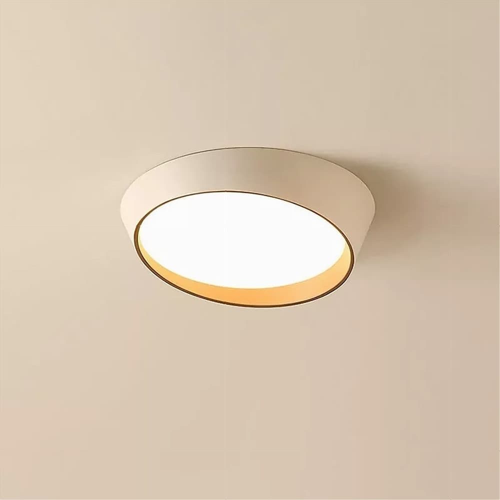 PLAFONIERA LED 68W BIANCO ORO LAMPADARIO SOFFITTO TONDO IRREGOLARE LUCE NATURALE 32781 - 10
