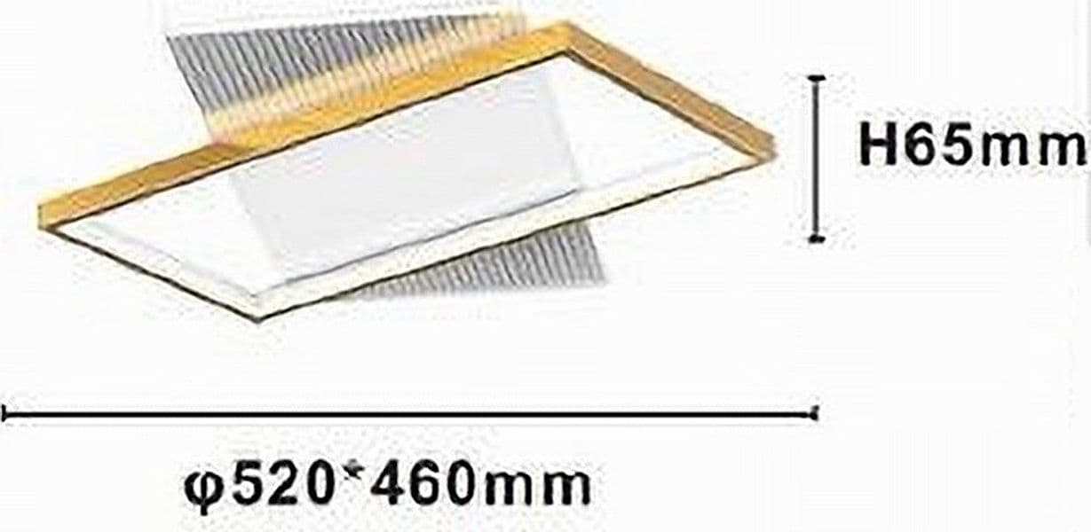 PLAFONIERA LED 32 W RETTANGOLARE ORO LAMPADARIO DA SOFFITTO LUCE NATURALE 71057 - 5