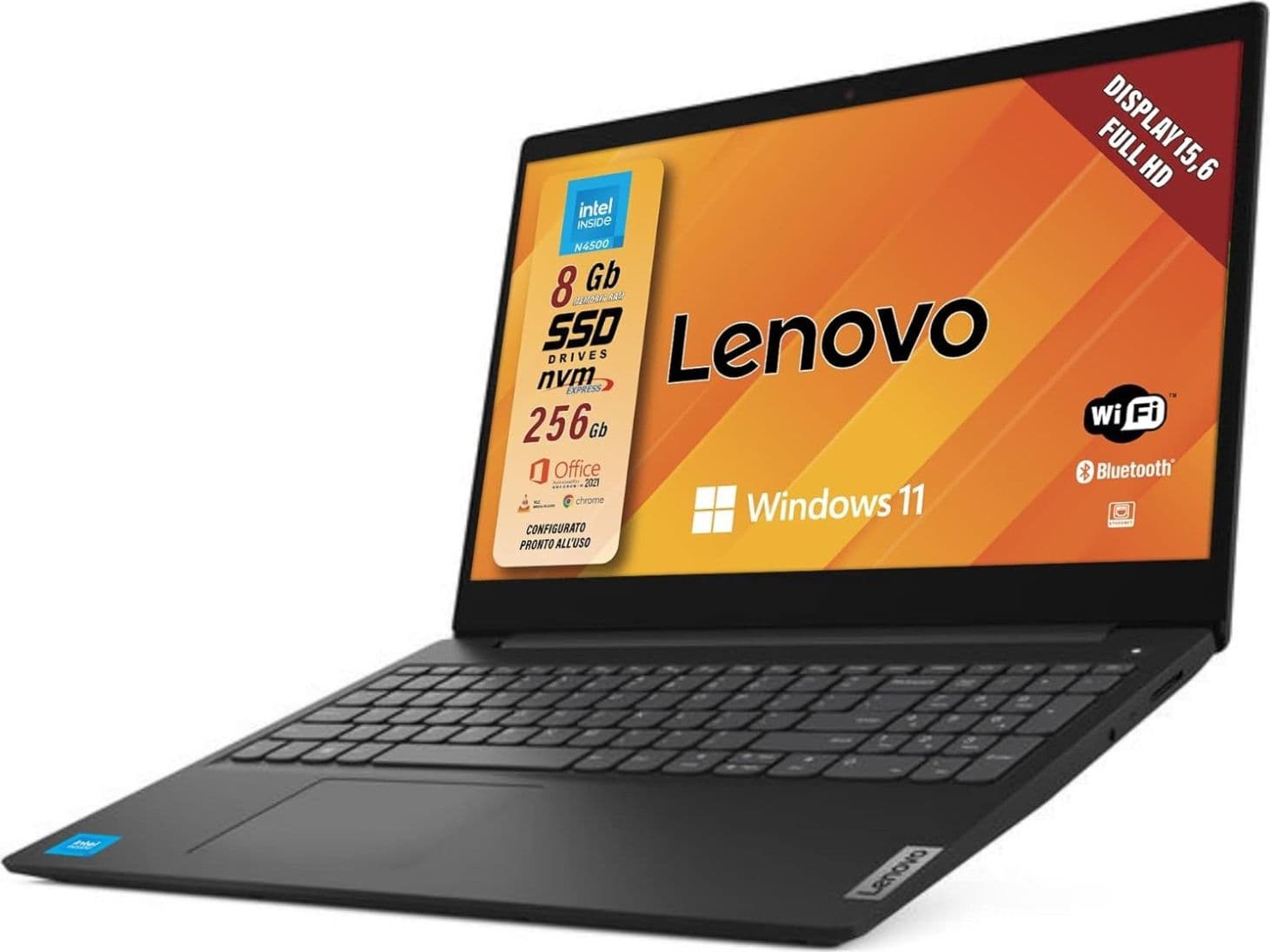 NOTEBOOK LENOVO ESSENTIAL 15,6 V15 82QY000VIX N4500 8+256GB W11H - 2