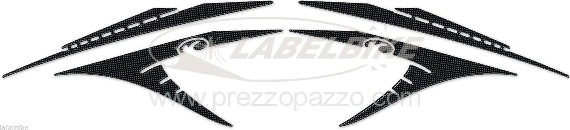 KIT BOOMERANG ADESIVI GEL Compatibili per Kymco XCITING 400 PROTEZIONI 2012-2017 - 2