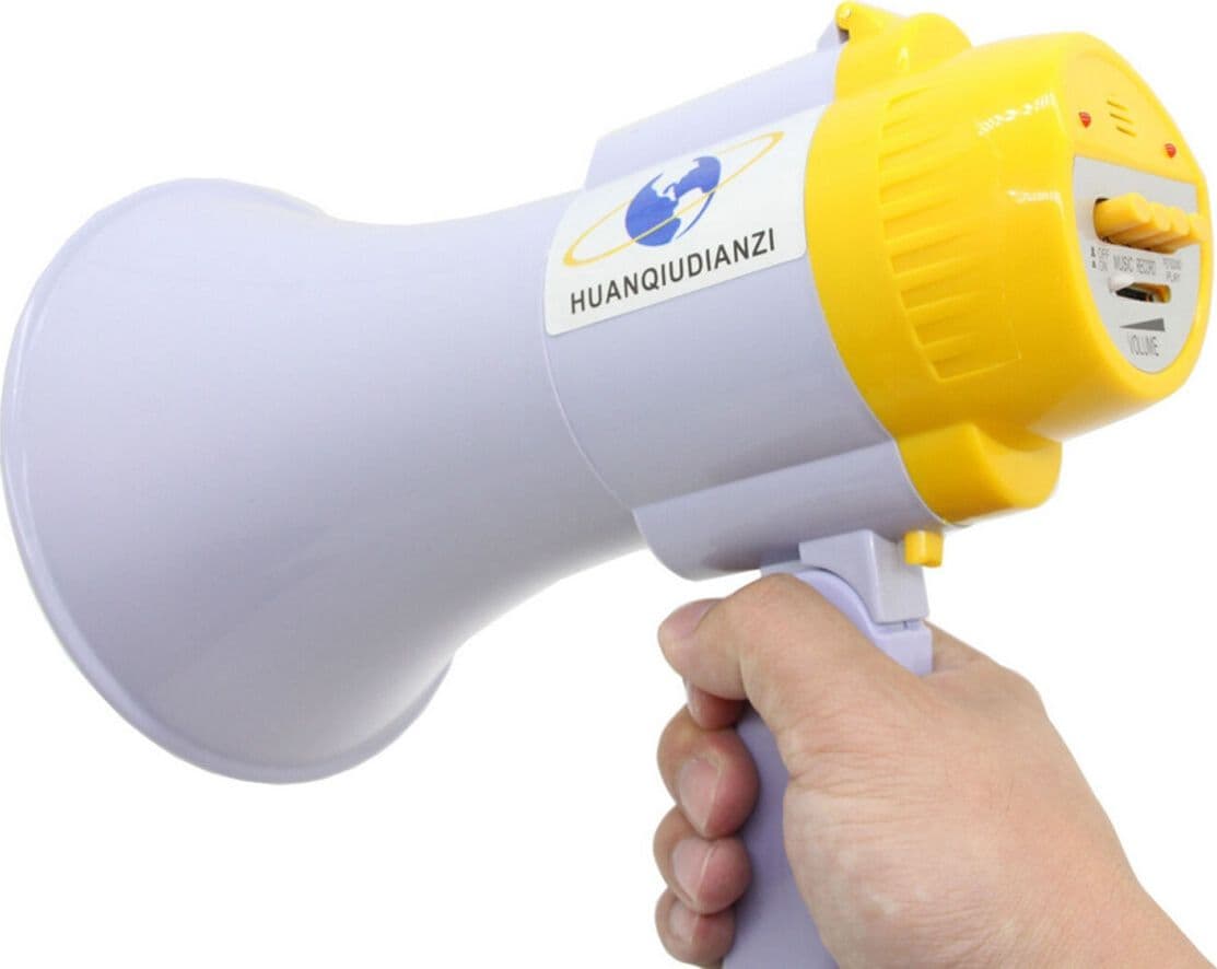 EcoPrice Megafono Portatile da Stadio/Tifoso Funzione Registra - Batteria ricaricabile - HQ-108 - 5