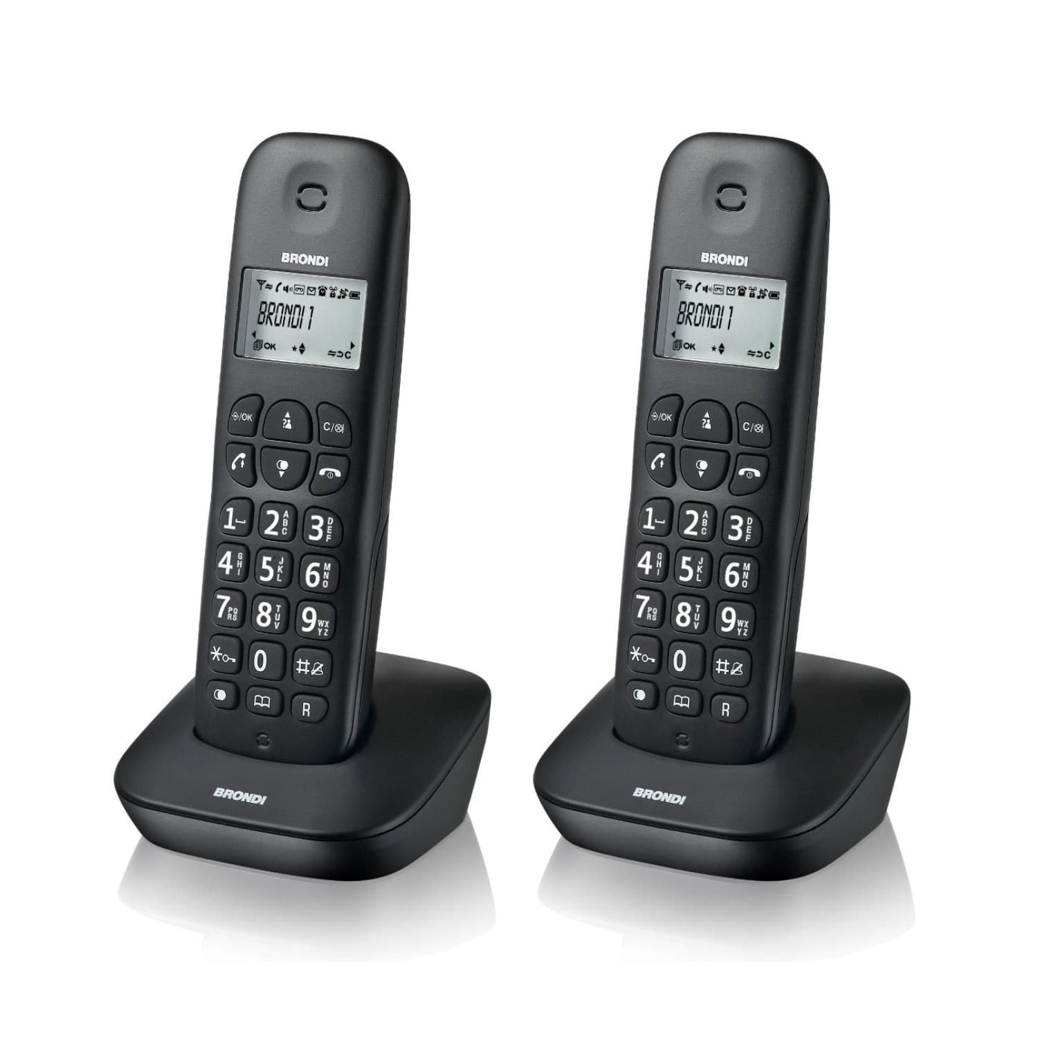 Brondi Cordless Gala Twin – Display Alfanumerico, Rubrica 20 Contatti, Identificativo Chiamante, 5 Suonerie, Tasti Grandi - 2