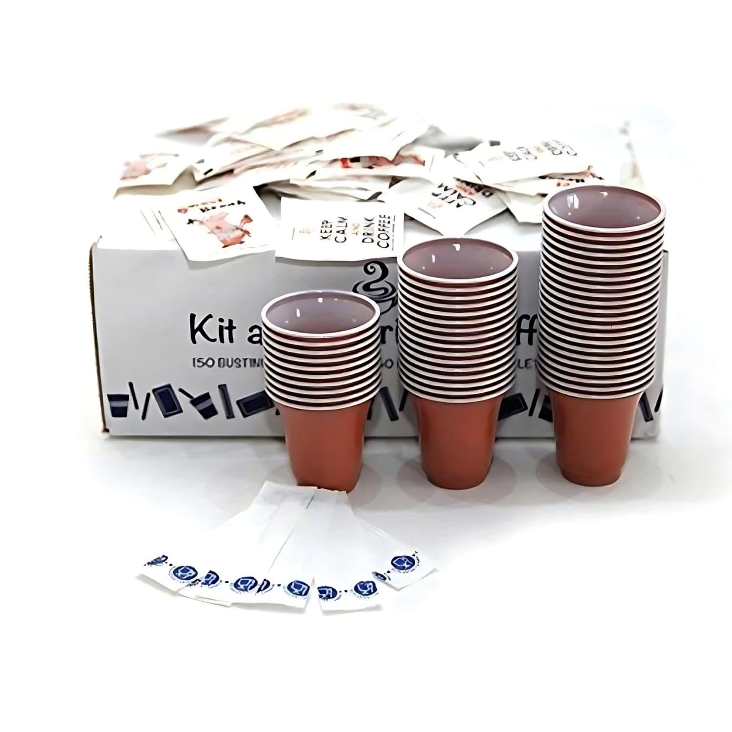 Kit Accessori Caffe 100/100/100 Palettine/bicchierini/zucchero - 2