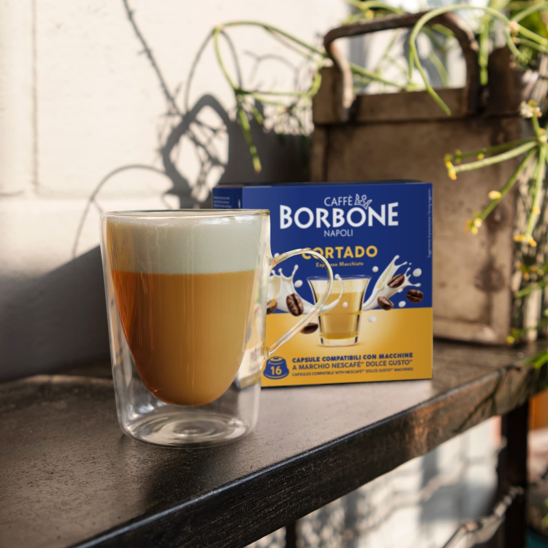 Caffè Borbone Capsule Compatibili Dolce Gusto - Cortado - 16 caps - 5
