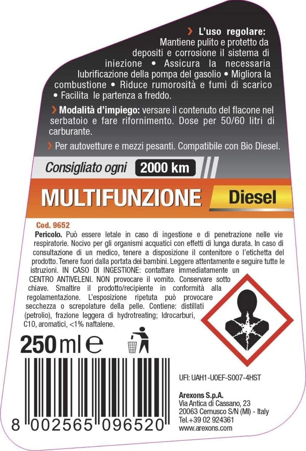Arexons-Additivo-Diesel-Multifunzione-250ml-Cod.9652