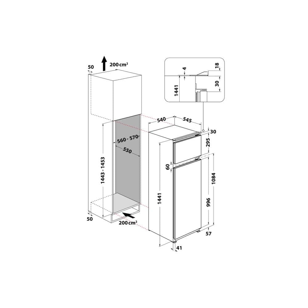 Hotpoint Ariston Frigorifero combinato ad incasso BDFS 2421 - 5