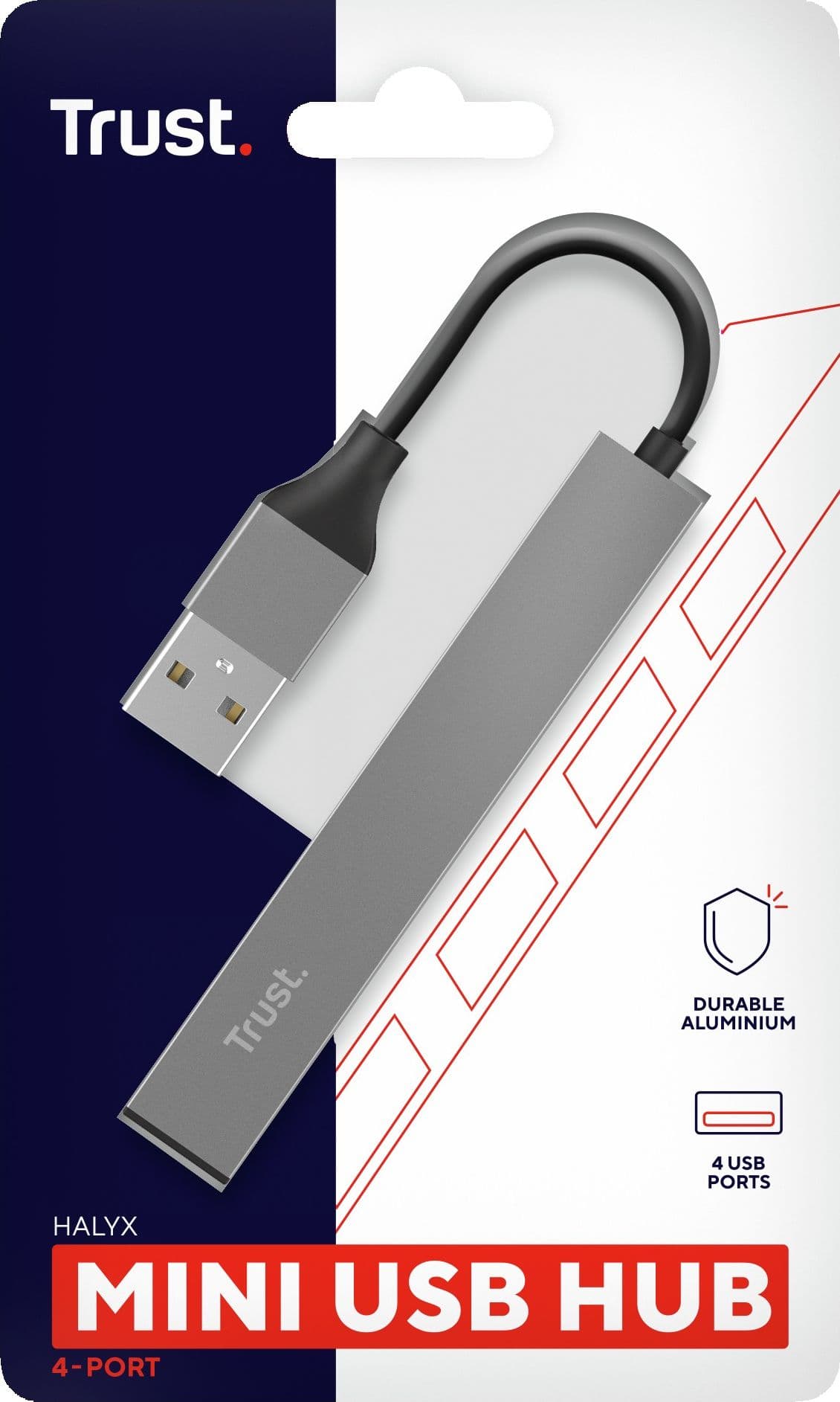 Trust Hub USB Trust Halyx - USB 2.0 tipo A - Esterno - 6