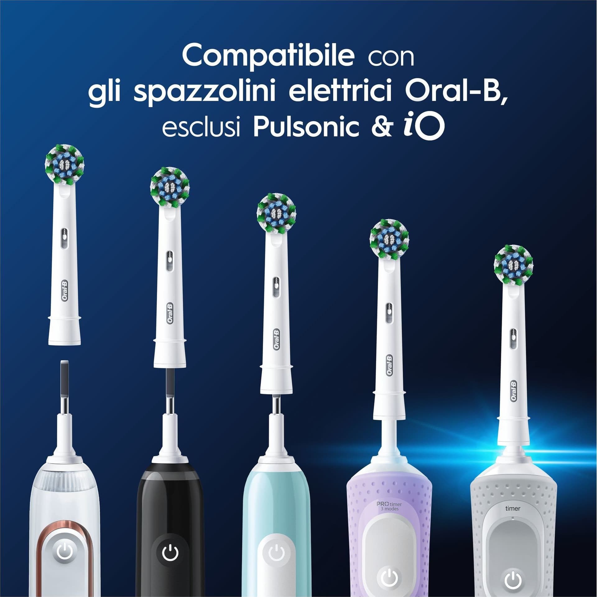 Braun Oral-b Ricambio Spazzolino Elettrico 9 Testine Cross Action Pro White Eb50 - 8