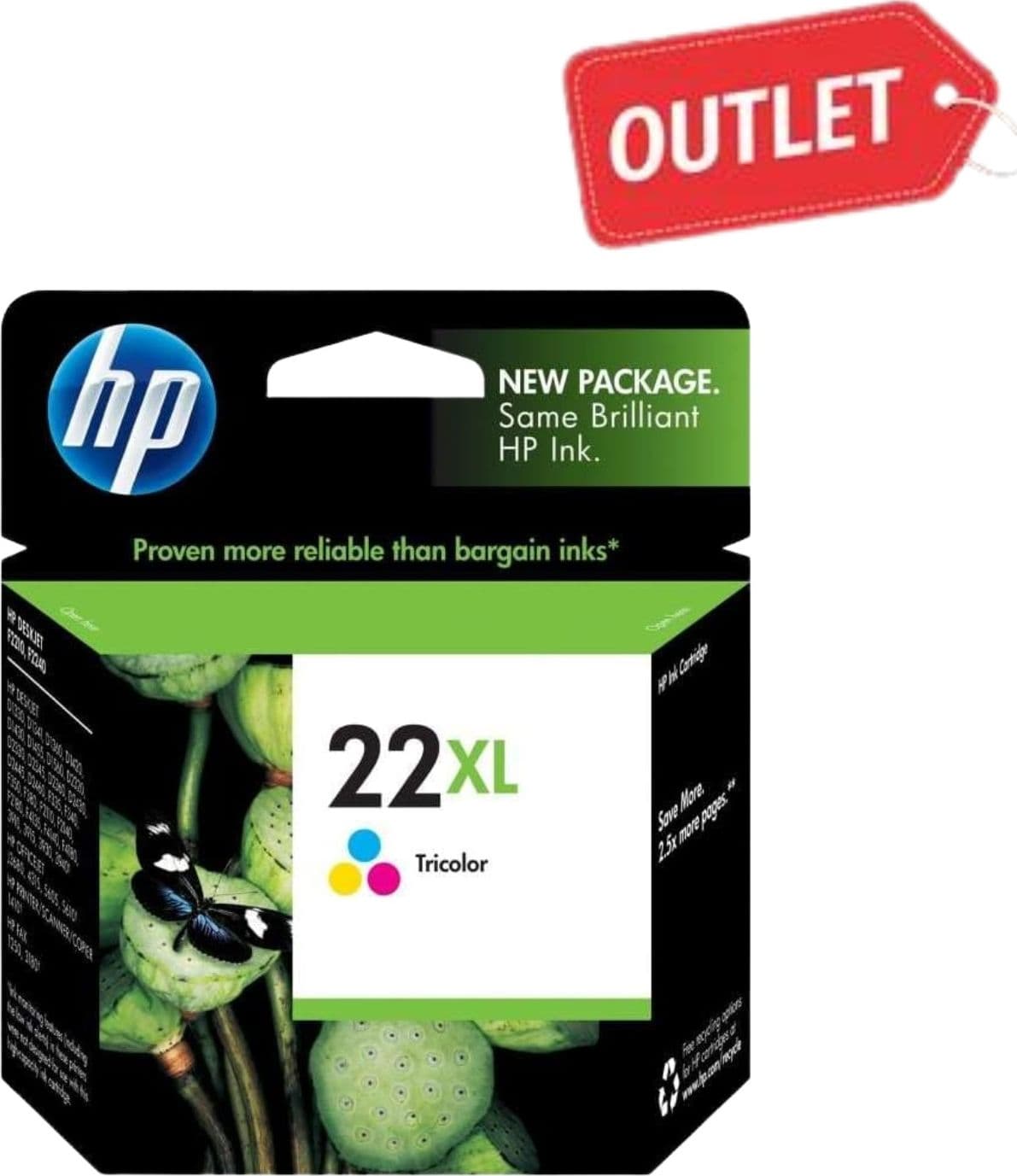 Hp C9352ce Originale Cartuccia Inchiostro Ciano, Magenta, Giallo N22xl 415pg