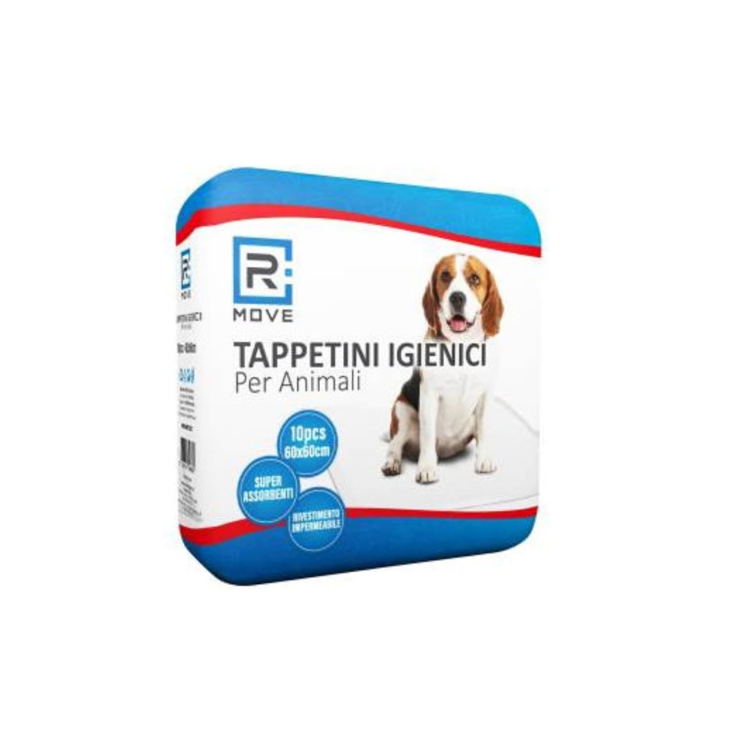 RMove Tappetini Igienici Animali 60x60cm Con Adesivi 1Cnf/10pz