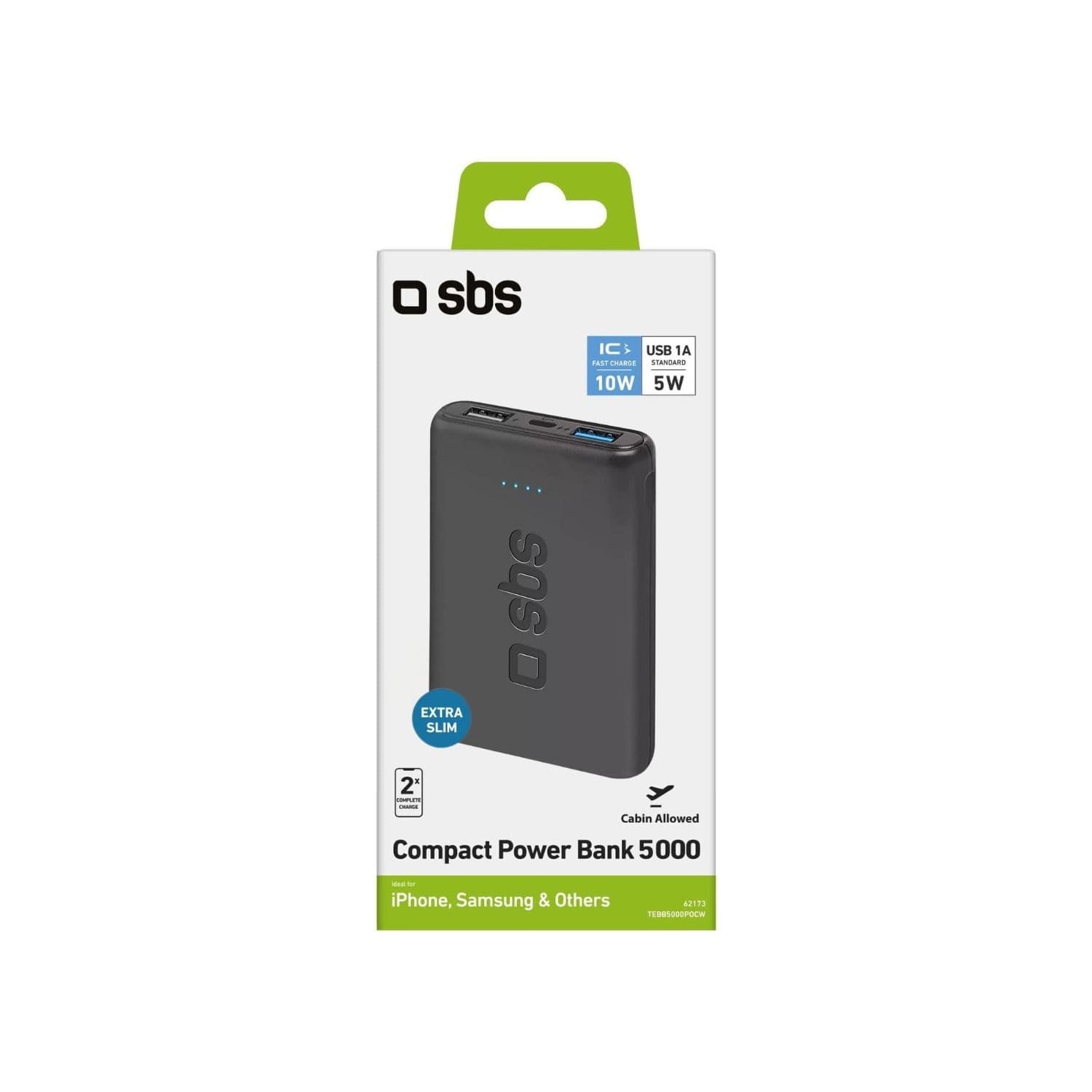 Sbs Selfie Power Bank 5000mah Nero Type 37959 - 2