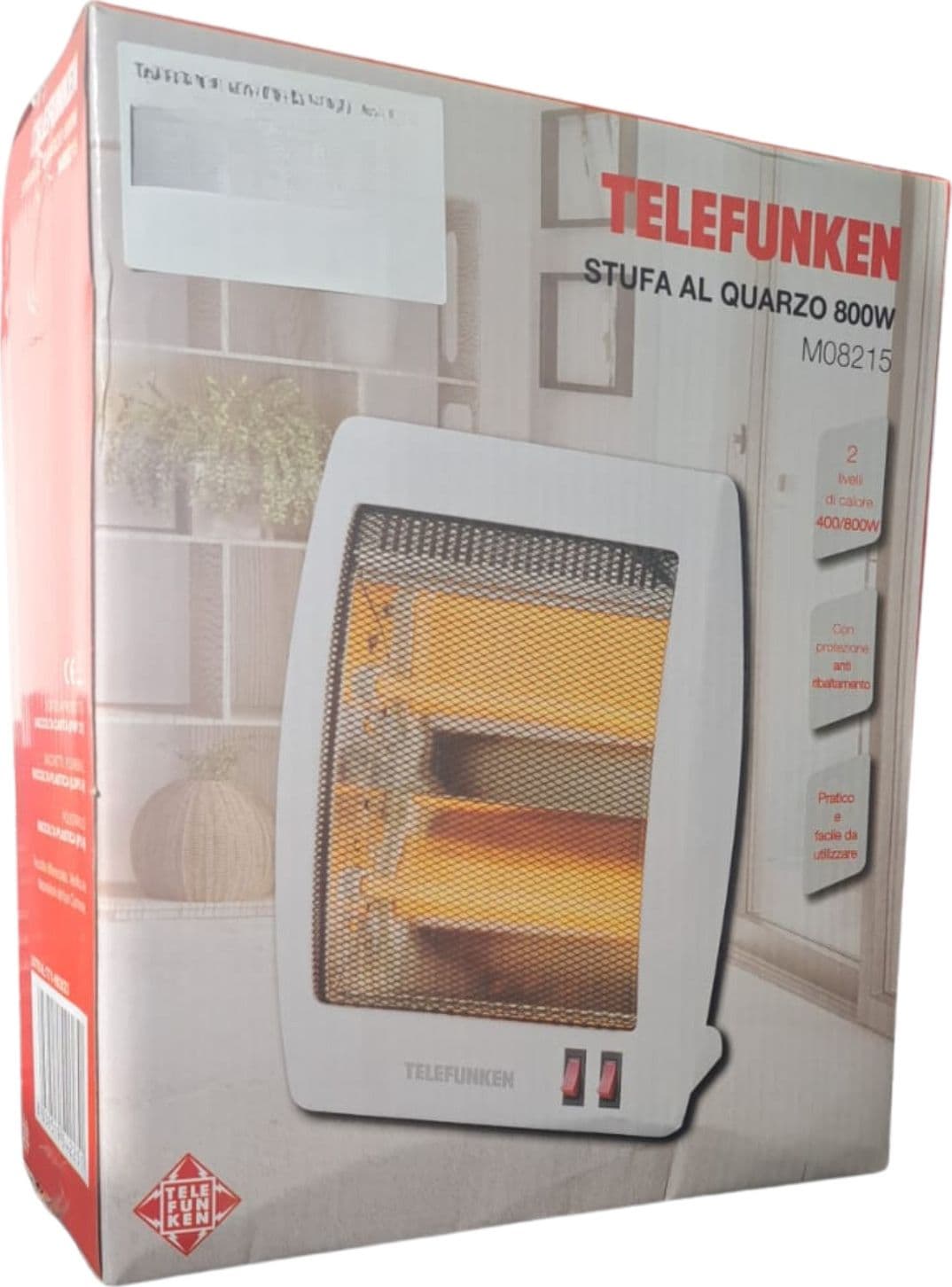 STUFA AL QUARZO CALDOBAGNO TELEFUNKEN M08215 800W BIANCA - 4