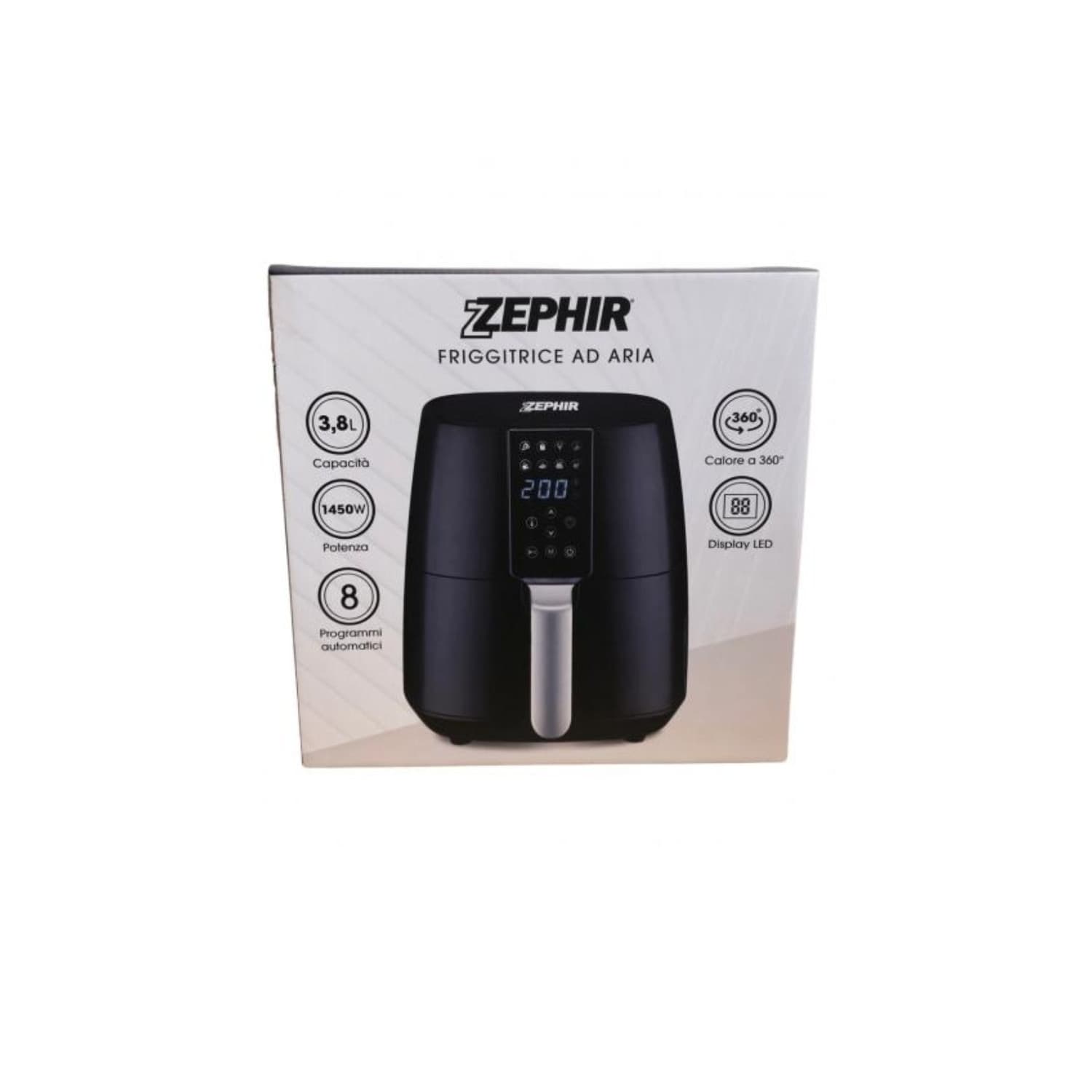 Zephir ZHC60N friggitrice Singolo 6 L Indipendente 1800 W Friggitrice ad aria calda Nero - 2