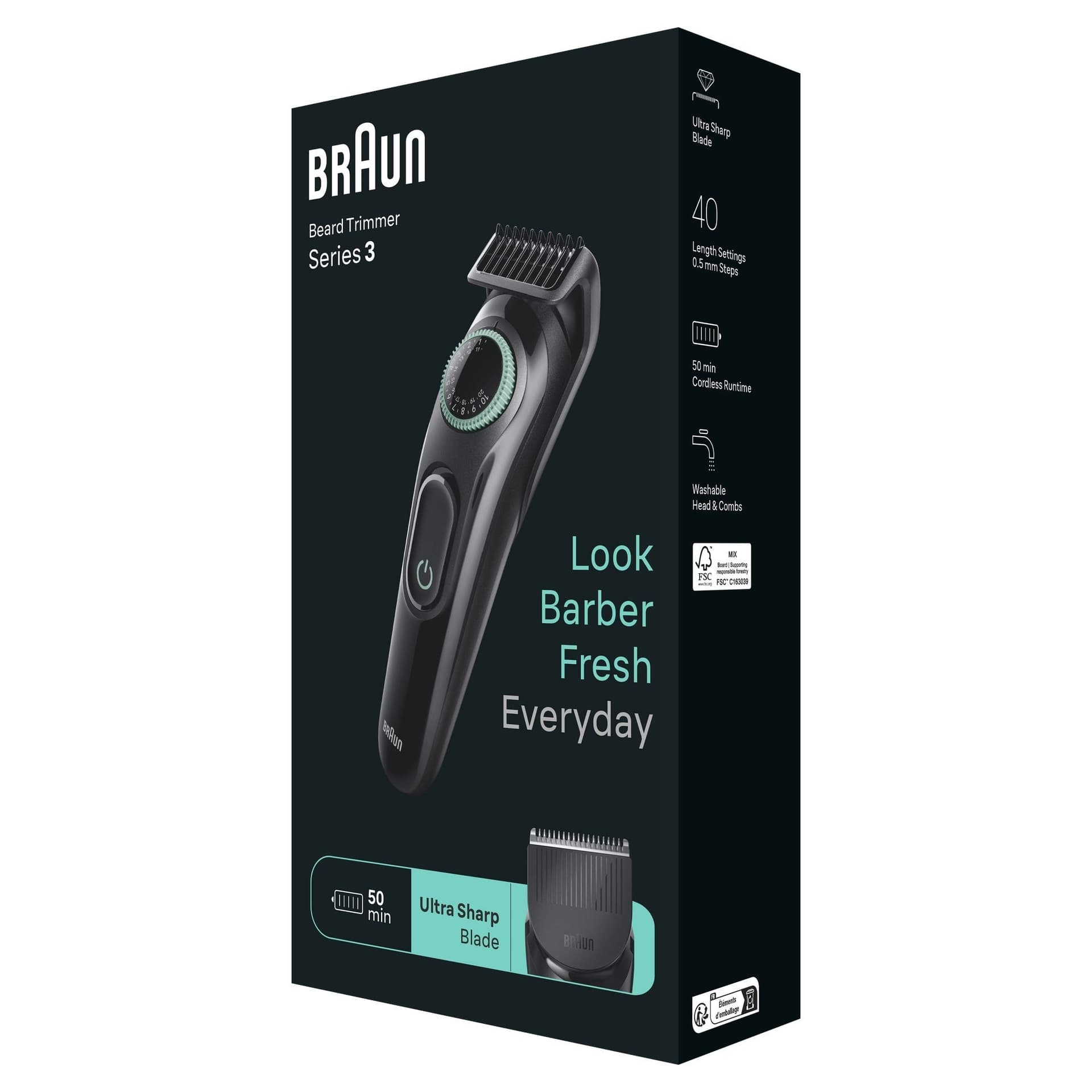 Braun BeardTrimmer 3 BT3411 Regolabarba Uomo - 6