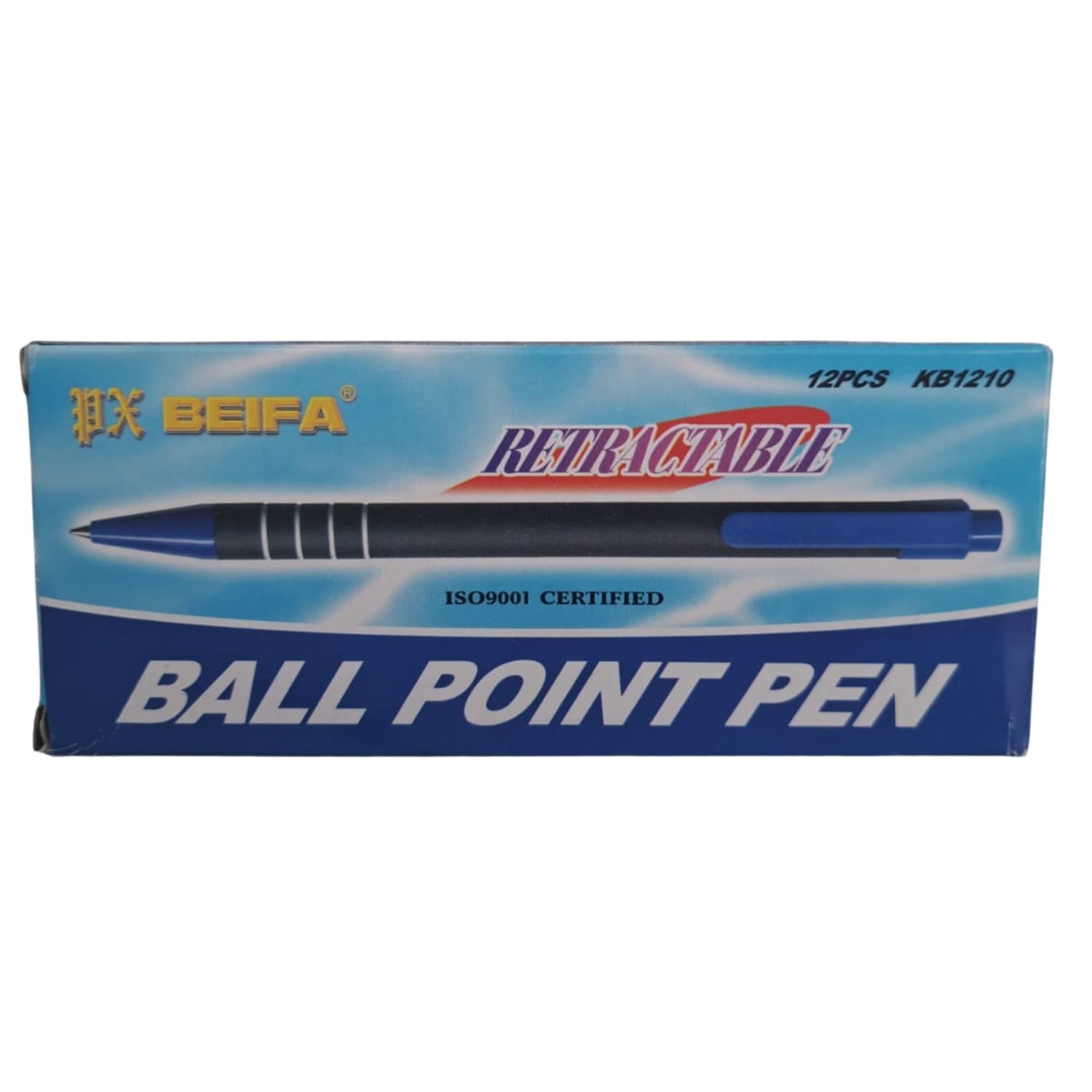 Conf. da 12 Pz. Penna blu con punta retraibile - Beifa - 2