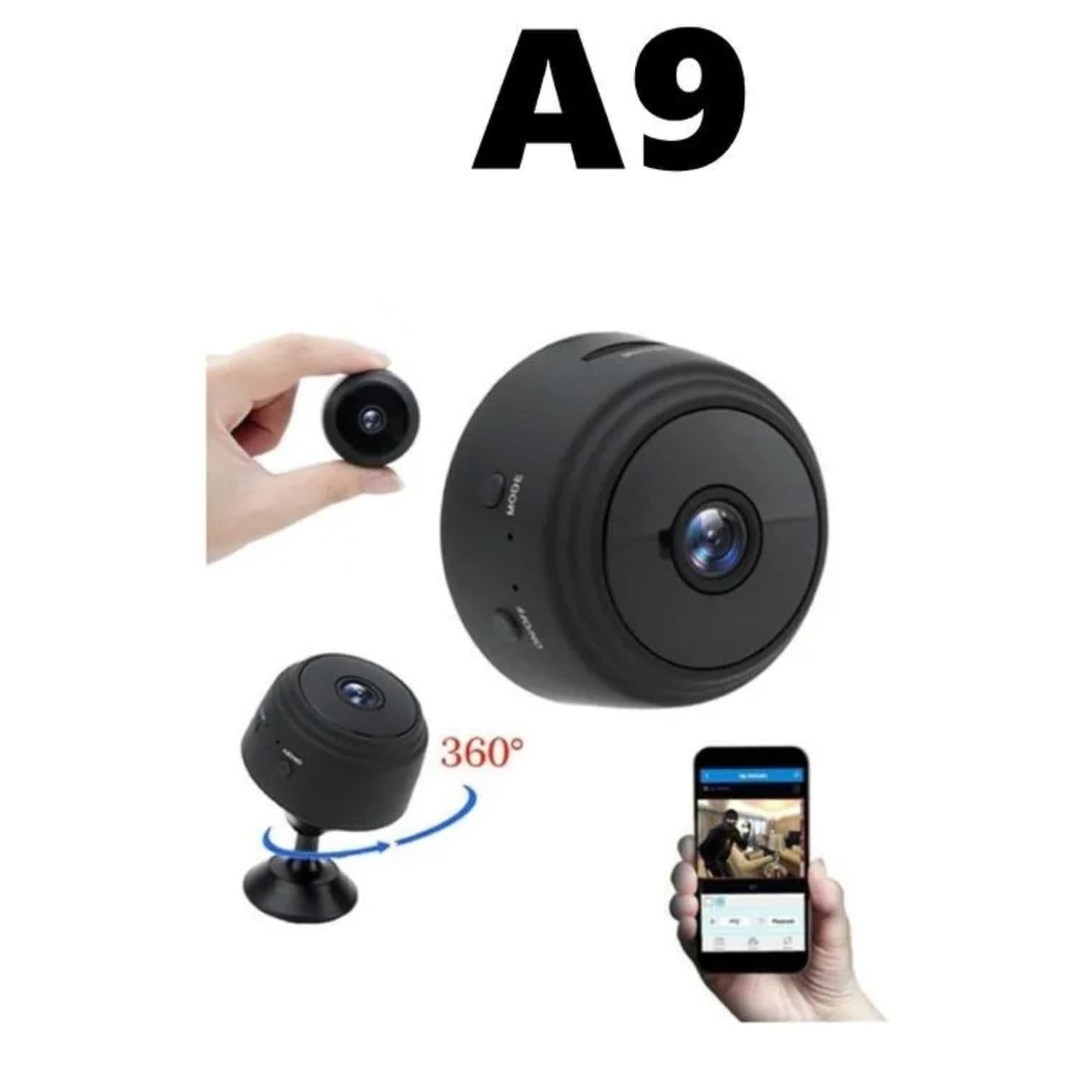 Telecamera di sicurezzaa9 home mini 1080p hd - 2