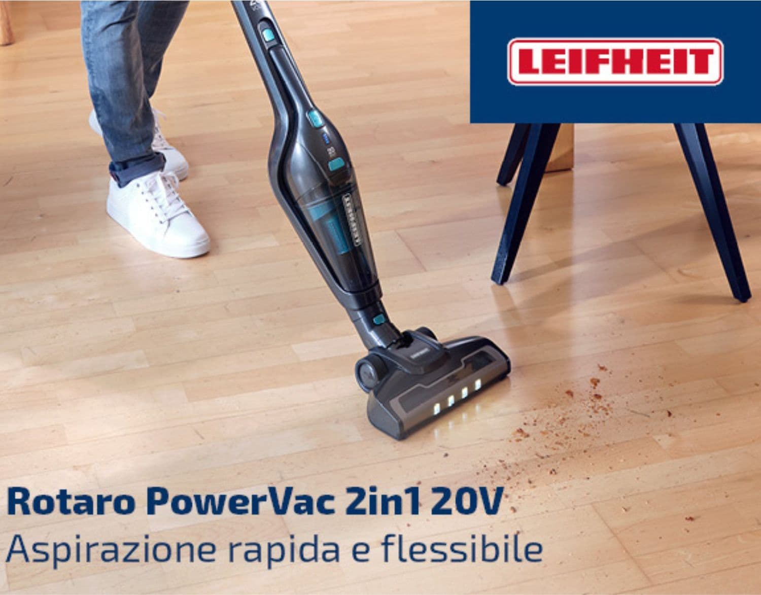 Leifheit 11928 scopa elettrica Batteria Secco EPA Senza sacchetto Nero - 2