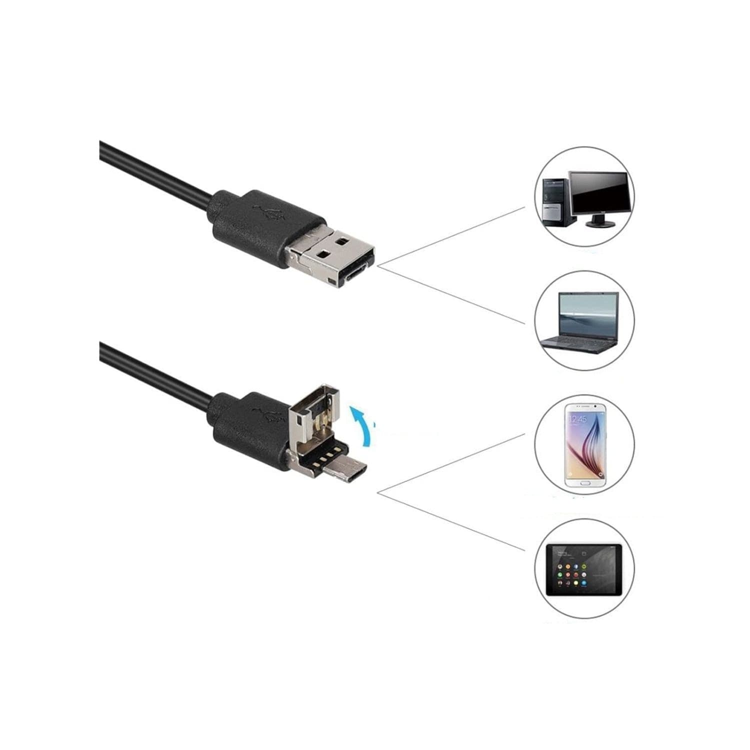 Telecamera endoscopica 6 led per android - 3