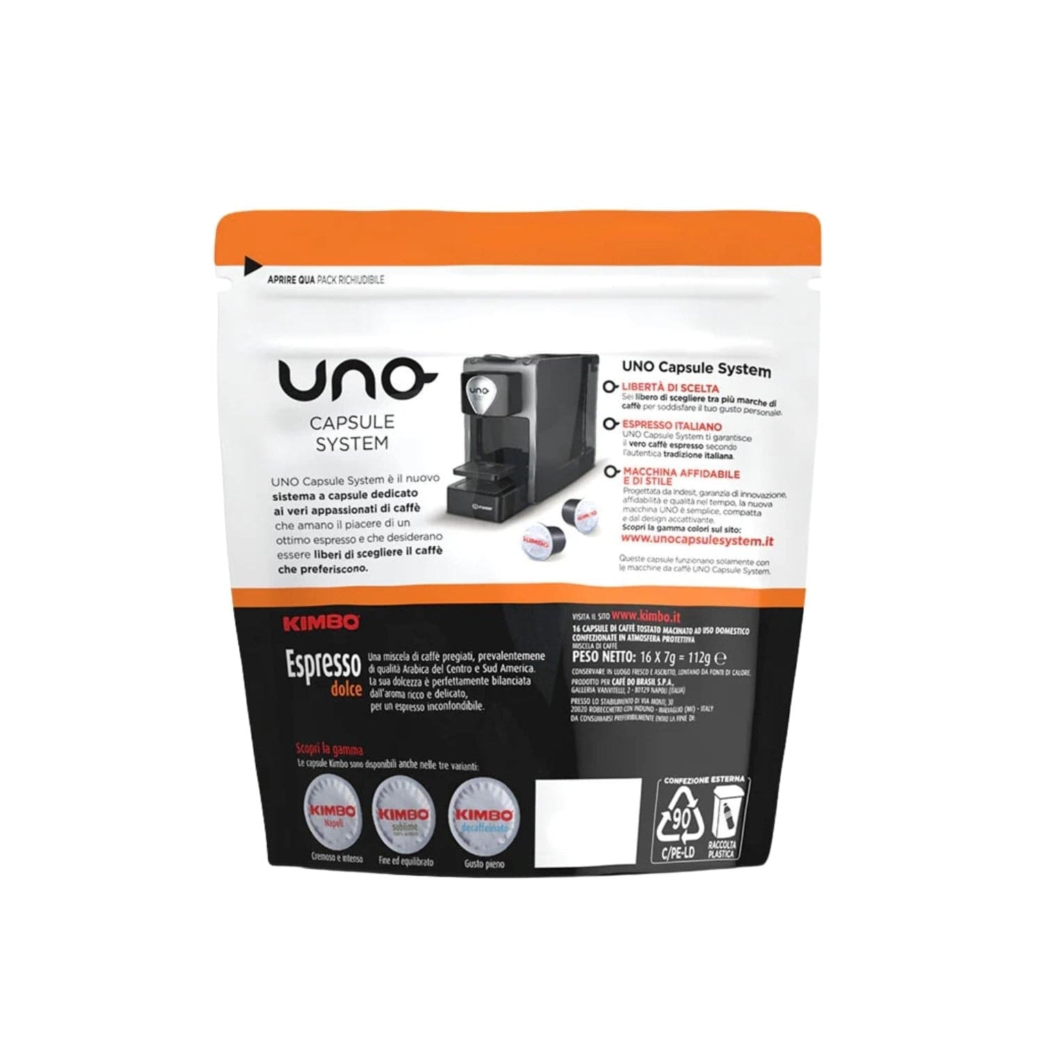 Kimbo Caffe' Confezione Da 16 Capsule Compat. Uno System Dolce - 3
