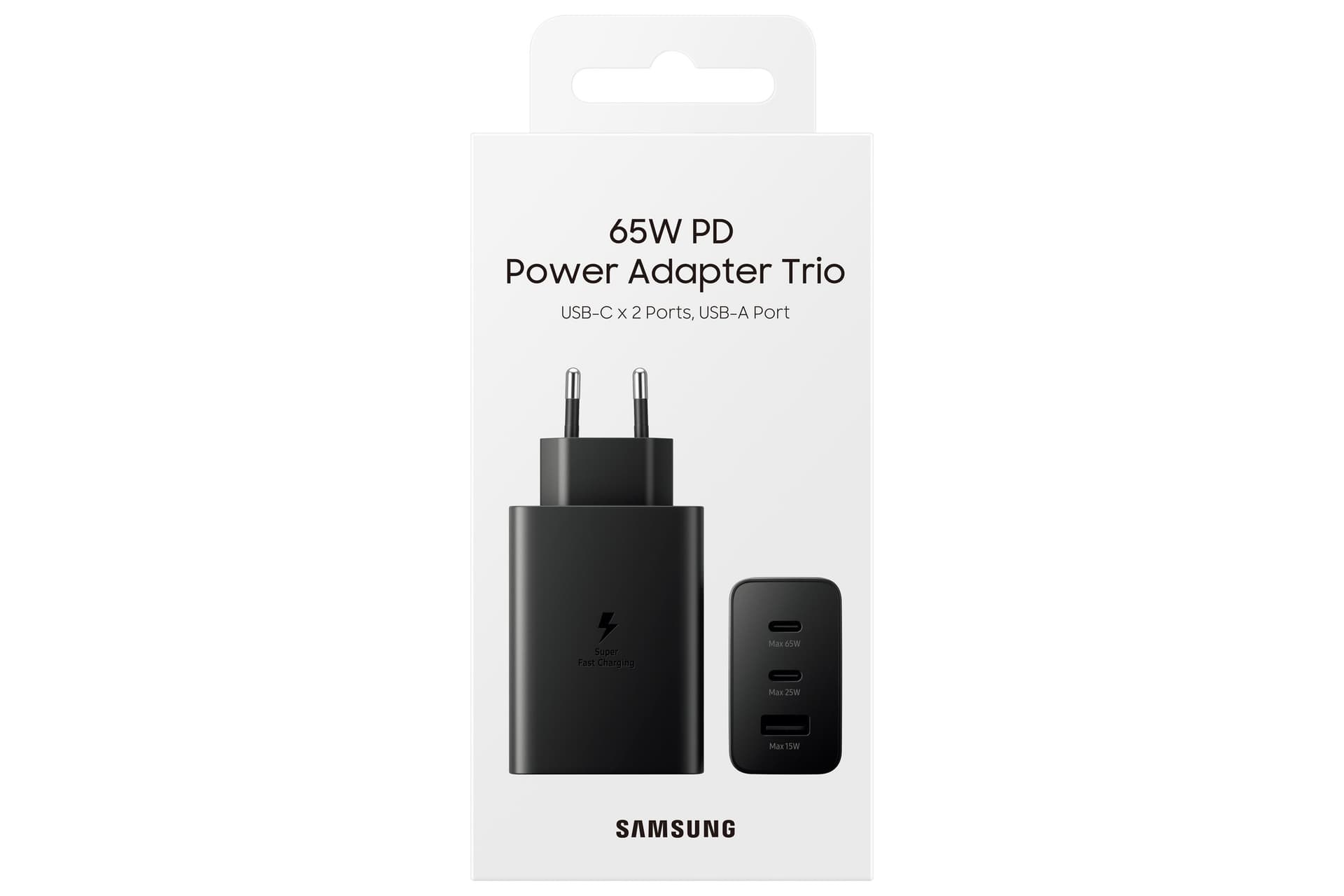 Samsung Caricatore 65W Trio EP-T6530 FC USB-C+USB-A Black - 19