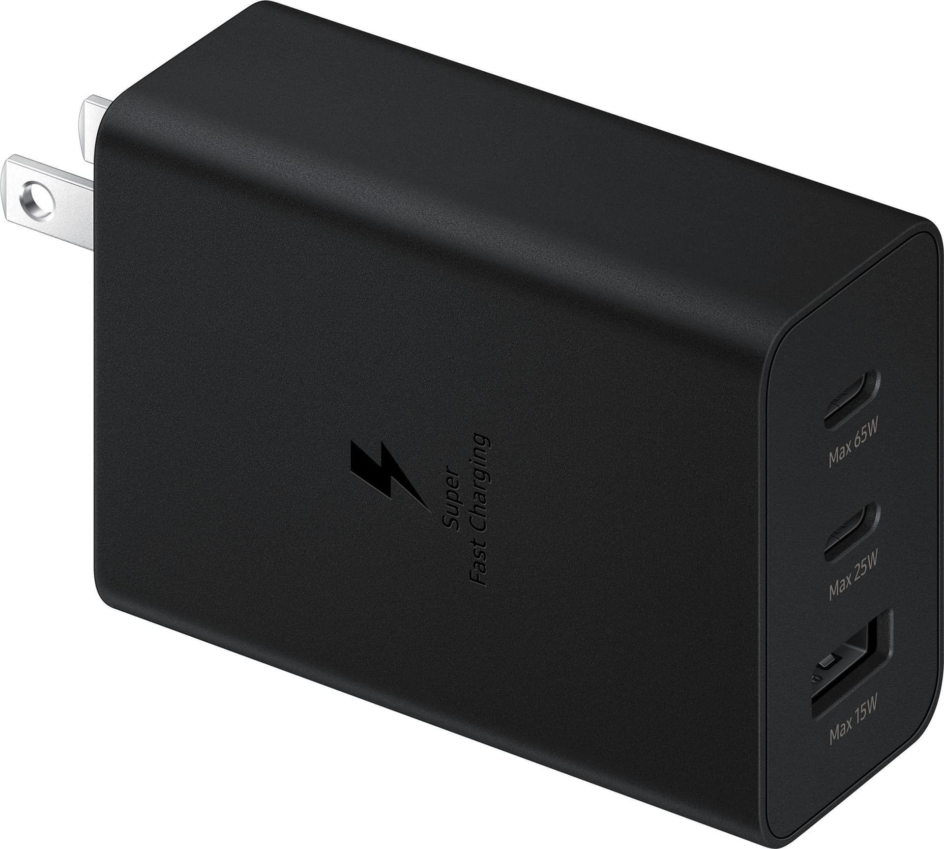 Samsung Caricatore 65W Trio EP-T6530 FC USB-C+USB-A Black - 7