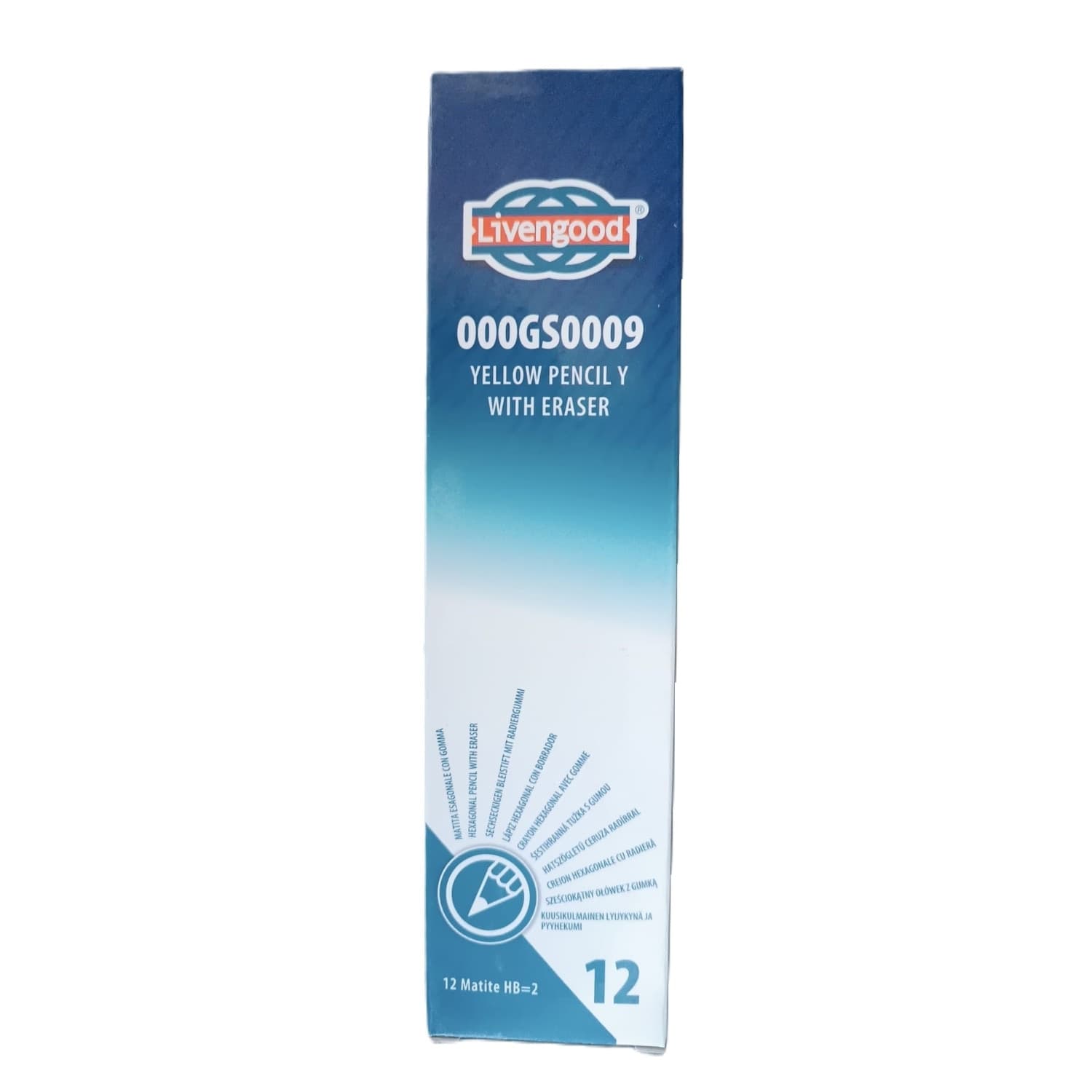 12 pz Matita Esagonale Con Gomma  Livengood - 2