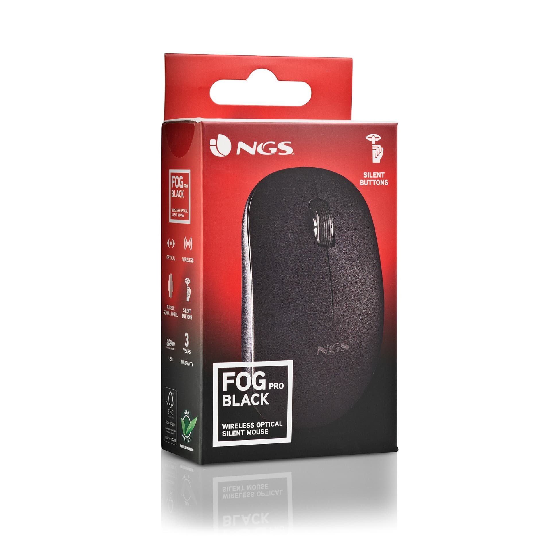 NGS Mouse Wireless Fog Pro 1000dpi 2tasti Black - 5
