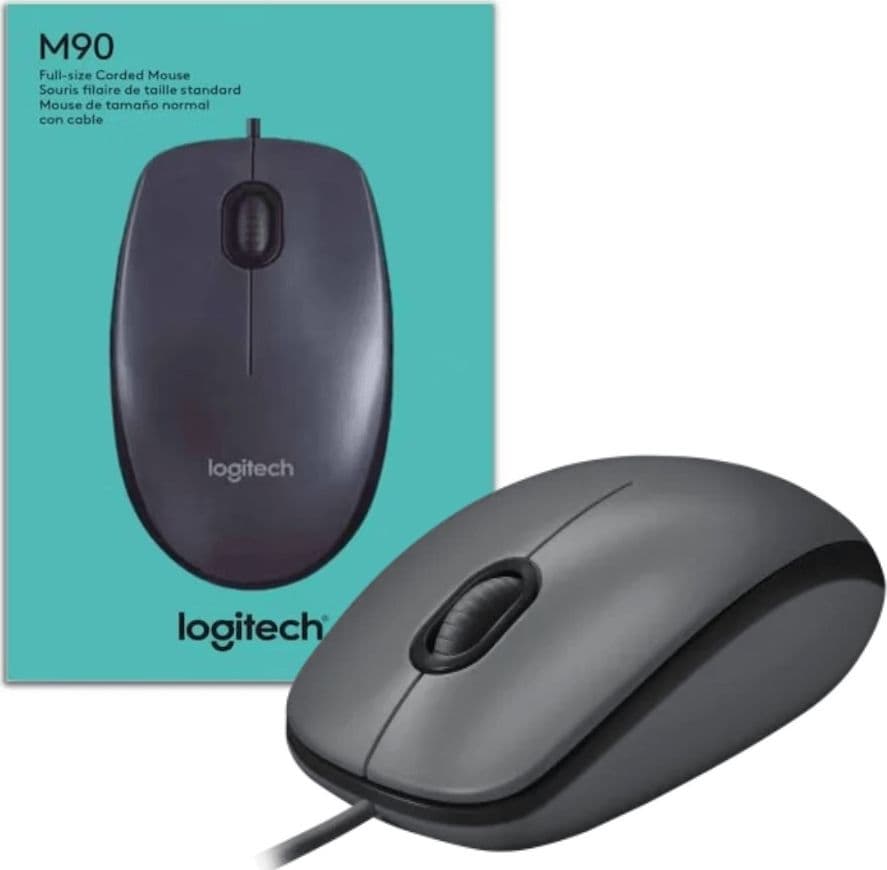 Logitech Mouse con Filo Wired USB-A Ottico M90 Black - 4