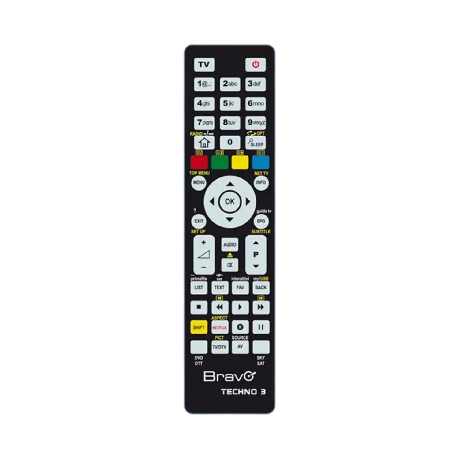 Bravo Telecomando Techno 3 Programmabile Per TV dtt vcr dvd sky - 2