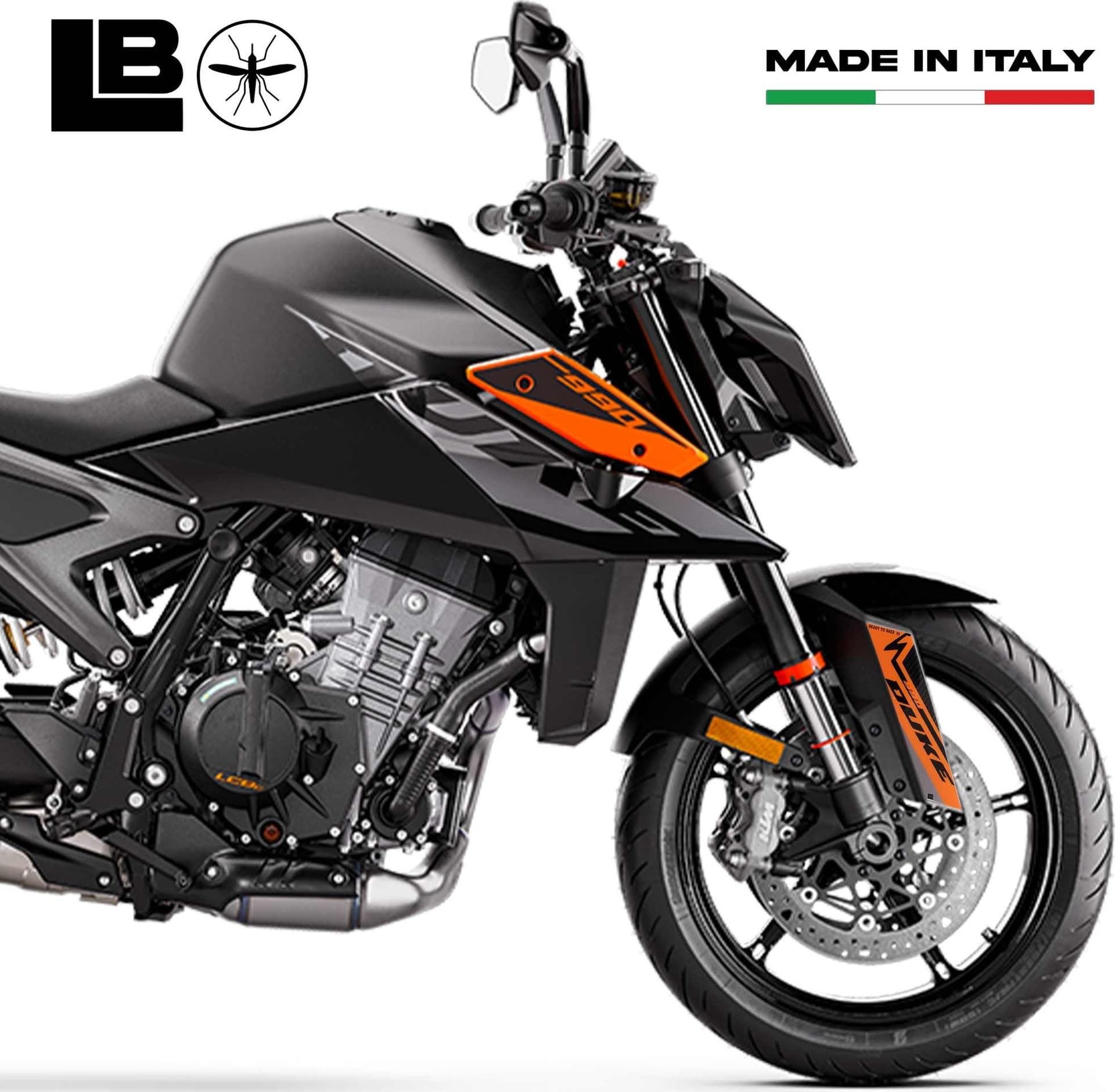 Adesivi 3D Parasteli Parafango moto compatibili con KTM 990 Duke 2024-2025 - 3