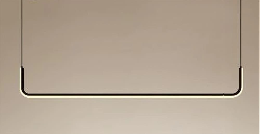LAMPADARIO SOSPENSIONE 21W LINEARE ORIZZONTALE MINIMAL MODERNO NERO LUCE LED 50445 - 6