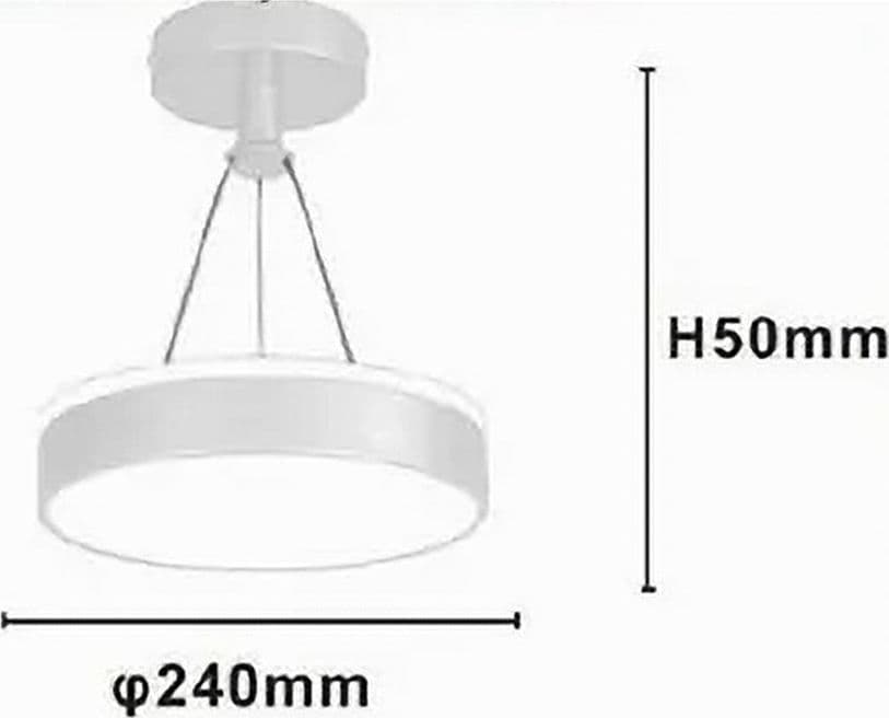 LAMPADARIO A SOSPENSIONE LED 24 W CERCHIO TONDO MODERNO BIANCO DOPPIA LUCE 50506 - 3