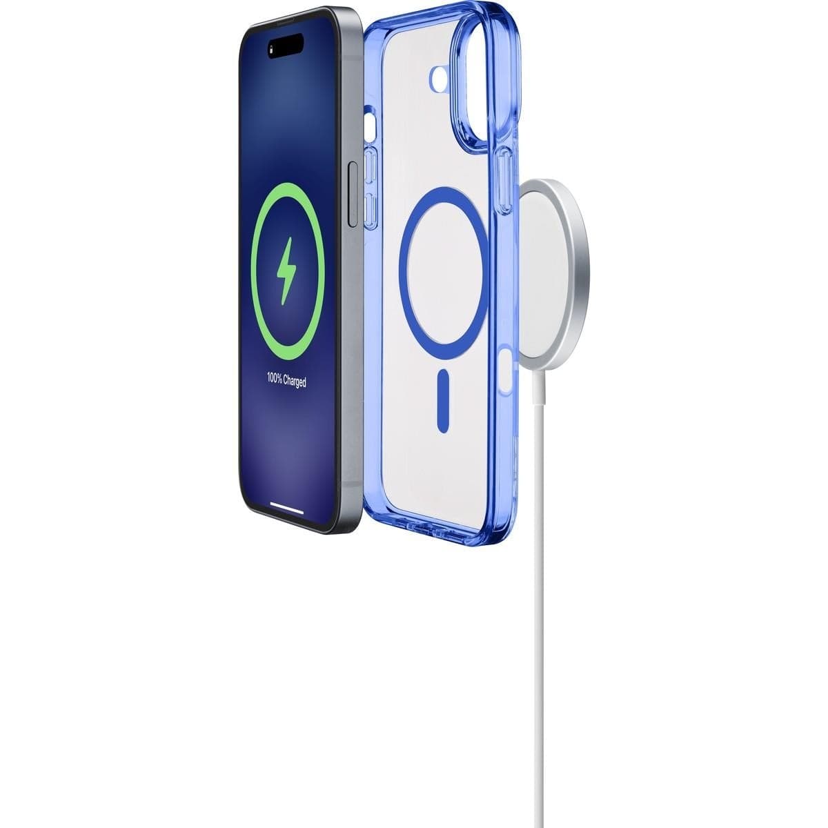 cover iphone 16 plus blu - trasparente magsafe - 4