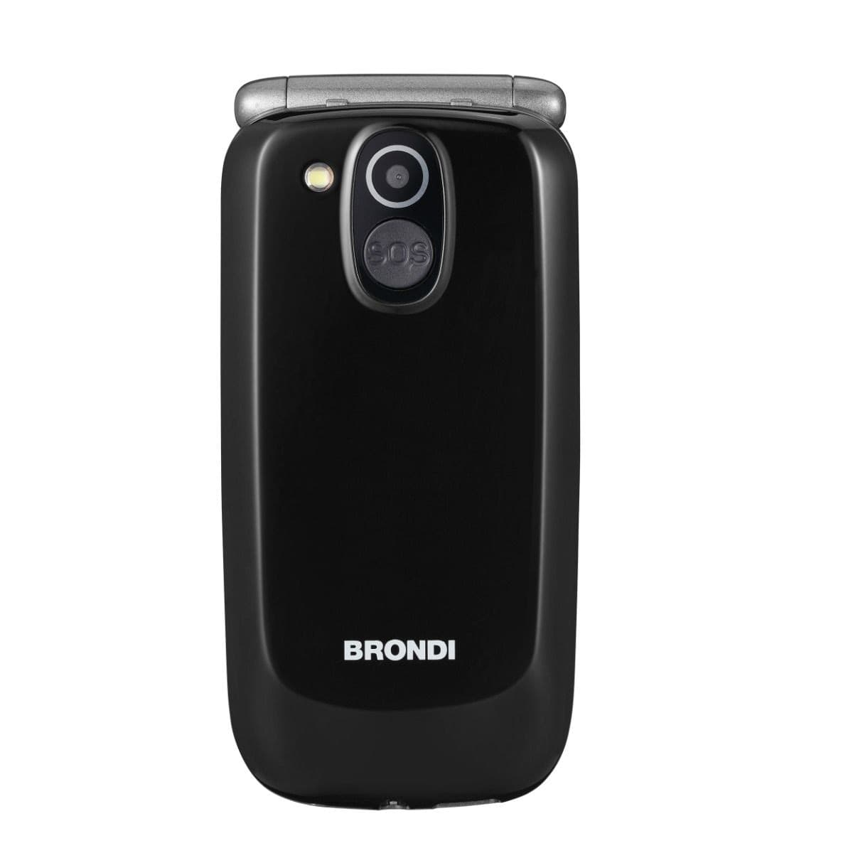 Amico Leale per anziani Dual sim schermo di 2,4 pollici, connessione bluetooth 2.1, Tasto SOS flip attivo | Nero - 4