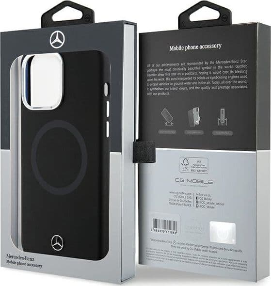 cover mercedes iphone 15 pro nera compatibile magsafe system - 7