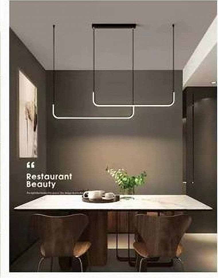 LAMPADARIO SOSPENSIONE 42W LINEARE ORIZZONTALE MINIMAL MODERNO NERO LUCE LED 50452 - 7