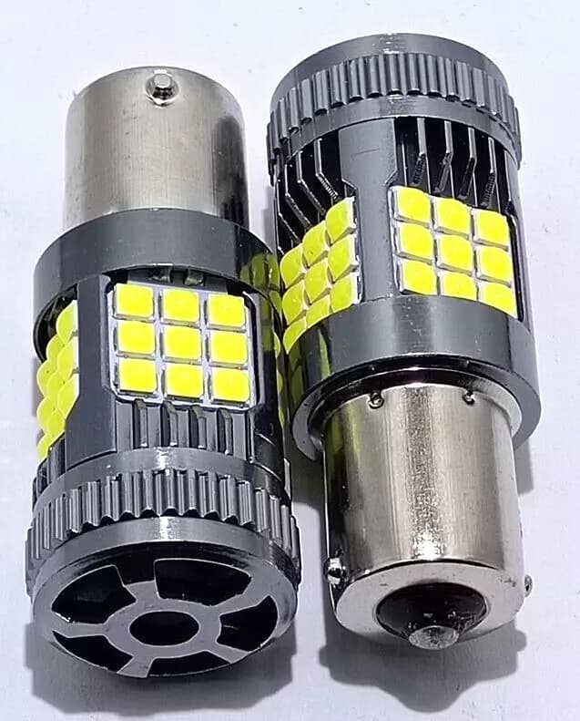 2 LUCI LAMPADE LED DIURNE P21W 1156 DRL POSIZIONE STOP FRECCE 36 LED NO ERRORE CANBUS - 2