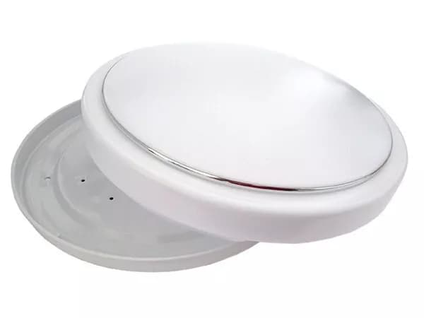 Plafoniera Tonda Interruttore Ricambio Camper Luci Led Universali Opaca Diametro 190mm - 2