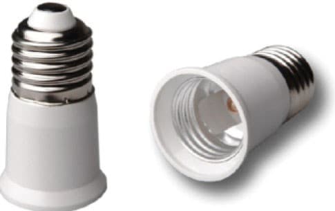 PORTALAMPADA ADATTATORE E27 E27 PROLUNGA 220V BIANCO - 2