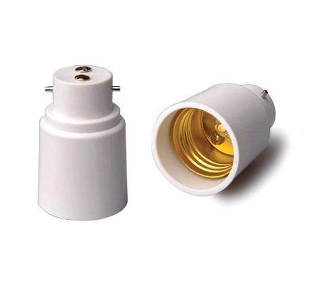 1 Portalampada B22 a E27 Adattatori Per Lampade Led Convertitore Attacco da Bianco