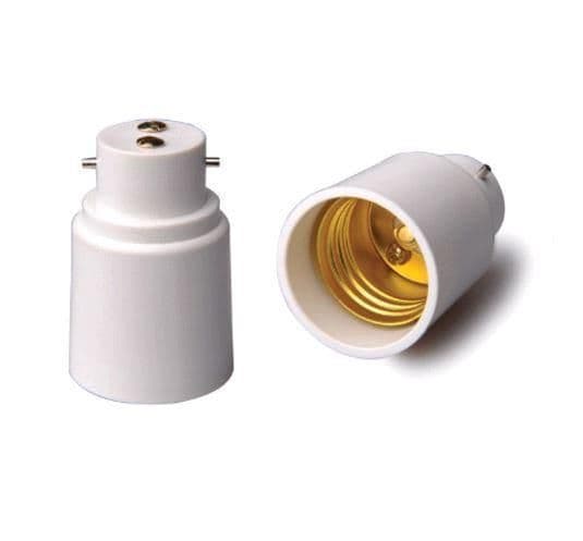1 Portalampada B22 a E27 Adattatori Per Lampade Led Convertitore Attacco da Bianco - 2