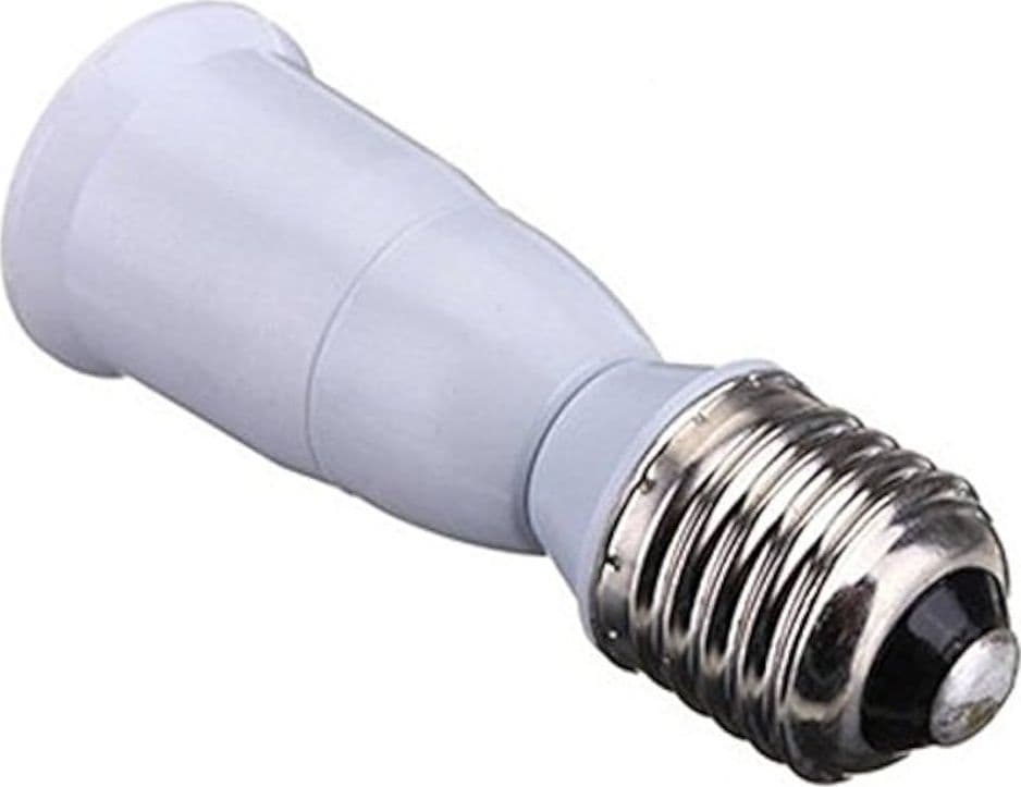 PORTALAMPADA BIANCO E27 ADATTATORE PROLUNGA 95MM PORTALAMPADA E27 E27 220V
