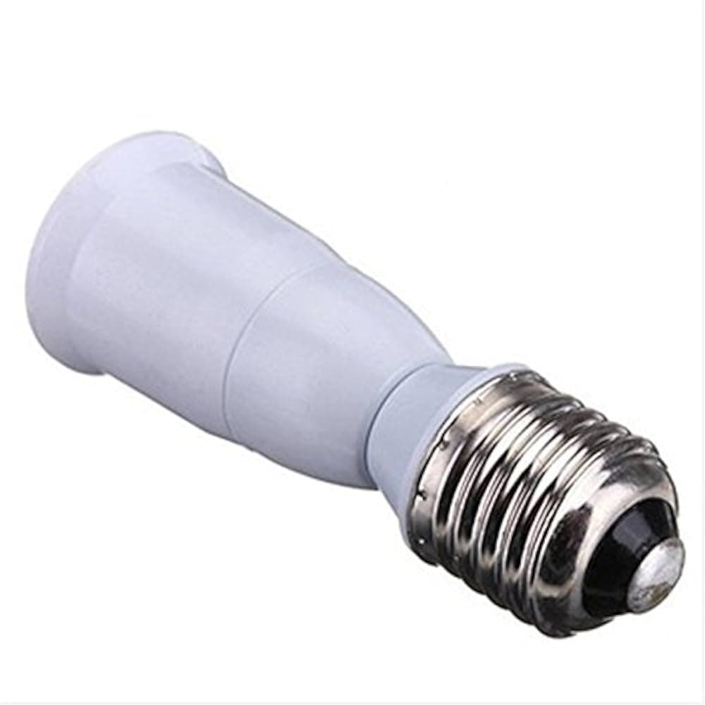 PORTALAMPADA BIANCO E27 ADATTATORE PROLUNGA 95MM PORTALAMPADA E27 E27 220V - 2