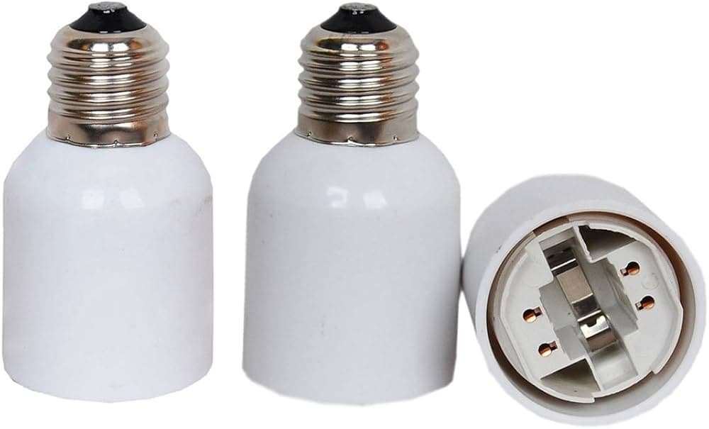 CONVERTITORE PORTALAMPADA ADATTATORE E27 IN G24- 220V MODIFICA BIANCO - 2