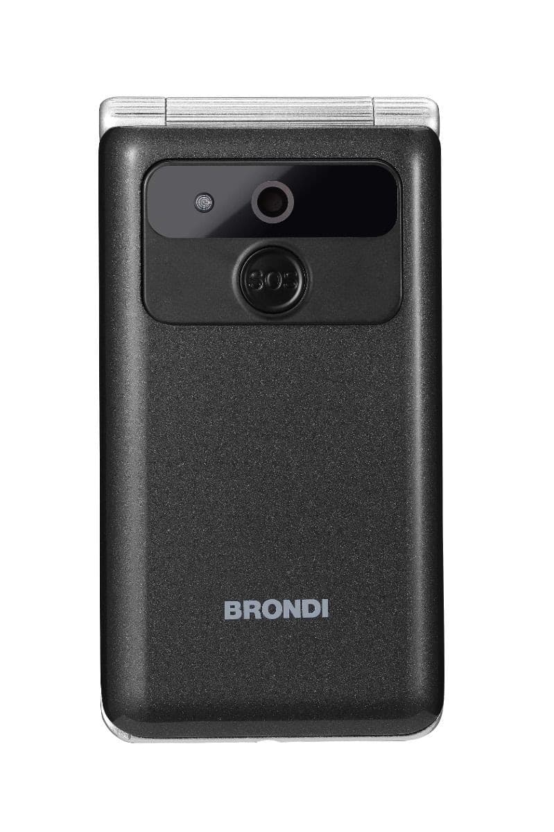 telefono gsm brondi amico prezioso nero clamshell dual sim  quadri band color display 2.8 flip attivo ebase di ricarica - 4