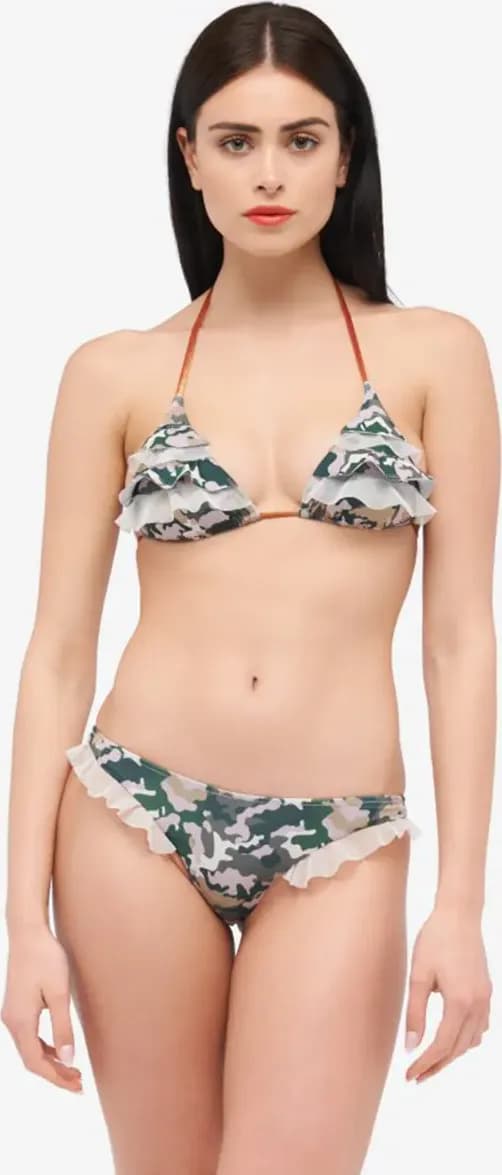 2BEkini | Bikini Triangolo + Brasiliana Camougold - 5